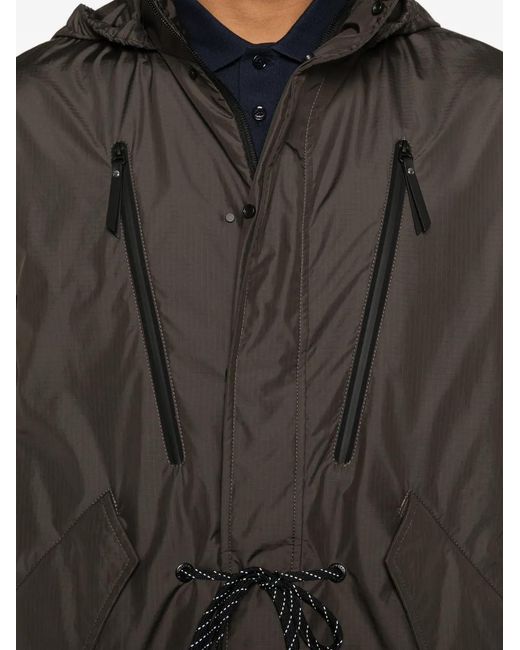 Moncler Brown Aliso Long Polyamide Parka for men