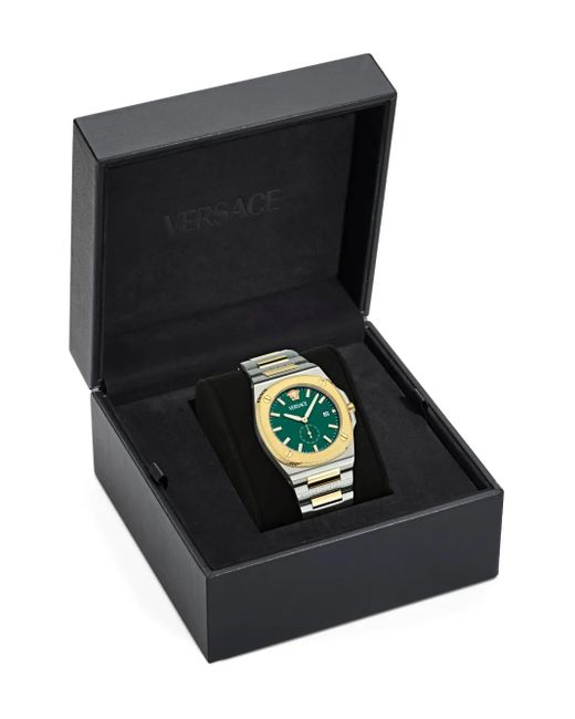 Versace White Antares Greek Key 40Mm for men
