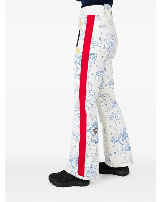 Rossignol Blue X Jcc Graphic-Pattern Side-Stripe Trousers