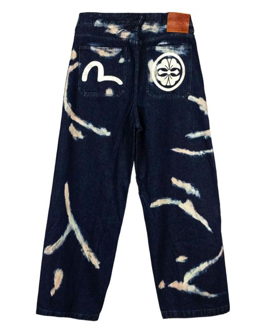 Evisu Blue Jean À Imprimé Graphique for men