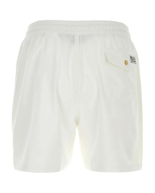 Polo Ralph Lauren White Swimwear Trunk Traveler for men