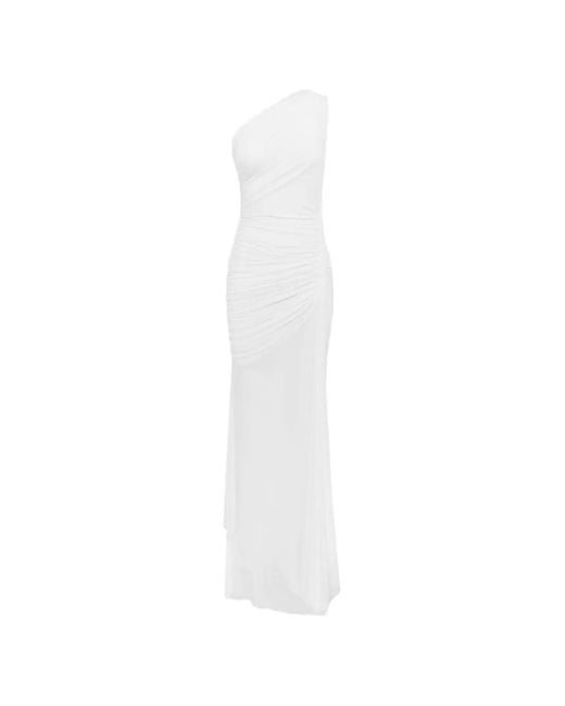Alex Perry White One-Shoulder Asymmetric Dress