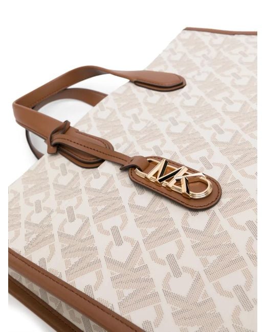 MICHAEL Michael Kors Natural Monogram-Print Canvas Tote Bag