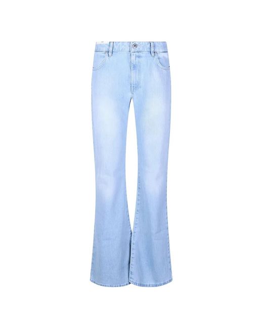 PT Torino Blue Cotton Flared Jeans