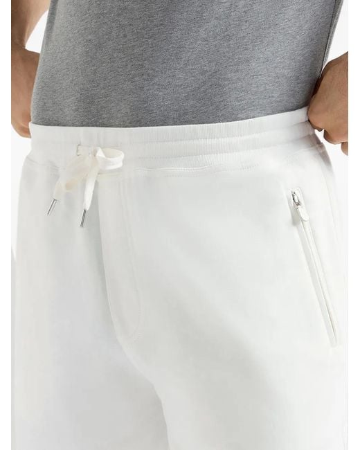 Pantalones Cortos Con Cordones Y Bolsillo Con Cremallera Brunello Cucinelli de hombre de color White