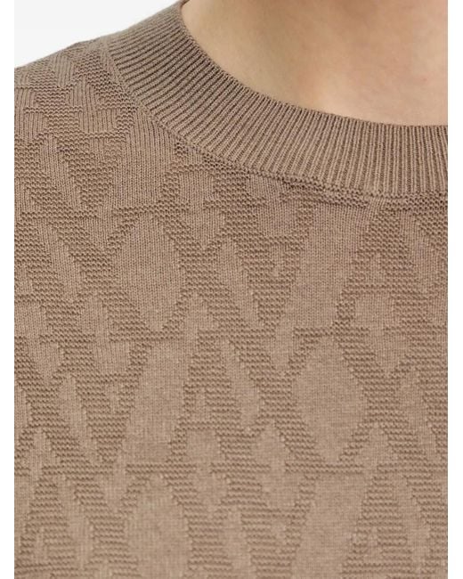 ARMANI EXCHANGE Brown Jacquard Sweater
