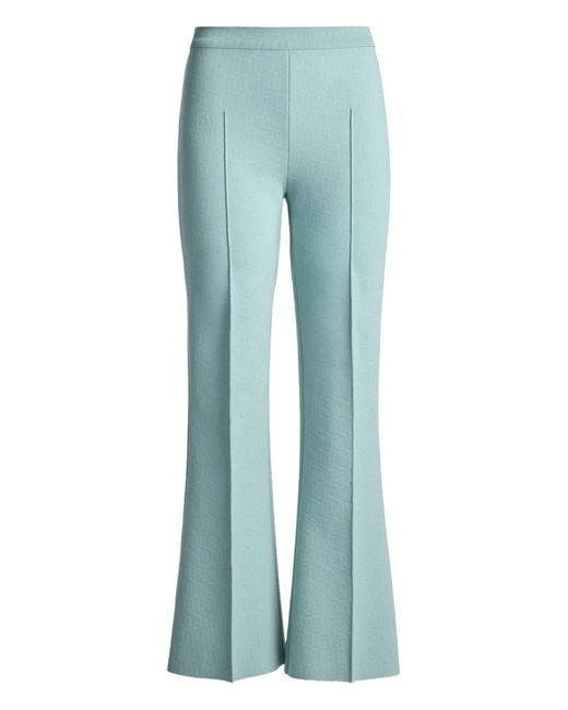 High Sport Gesmockte Flared Broek in het Blue