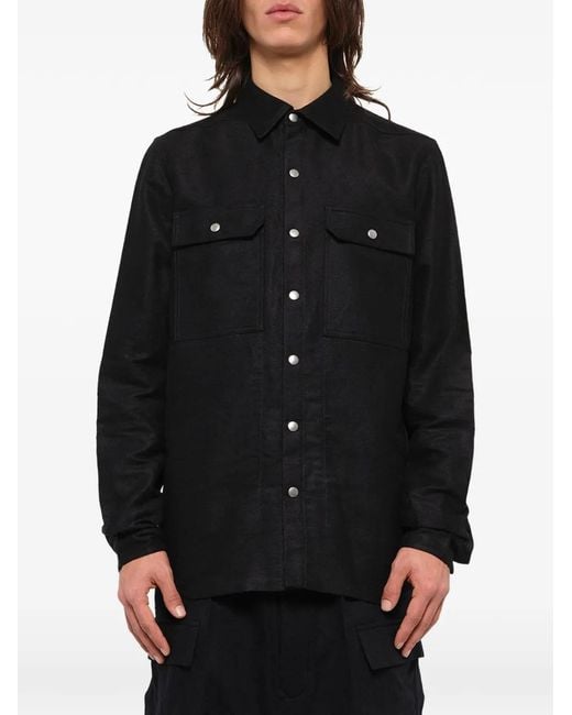 Rick Owens Black Fw26 Tower Outershirt for men