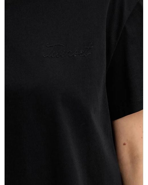 Twinset Black Logo-Embroidered T-Shirt