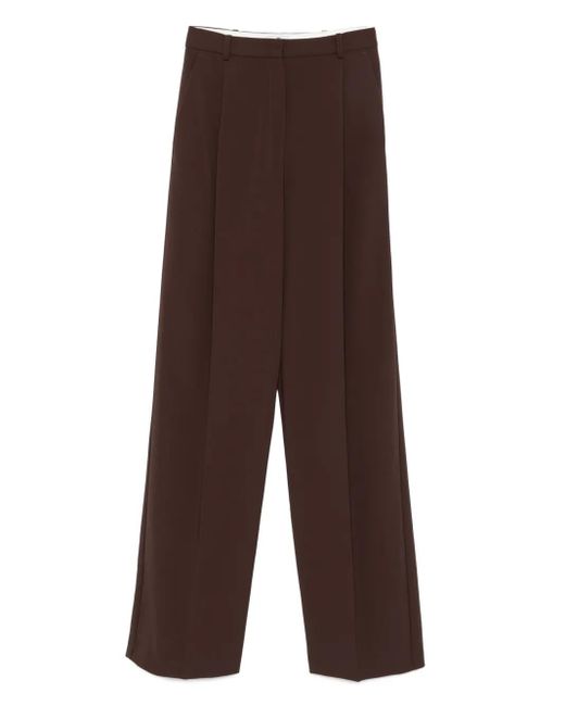 Elisabetta Franchi Brown Plissierte Hose