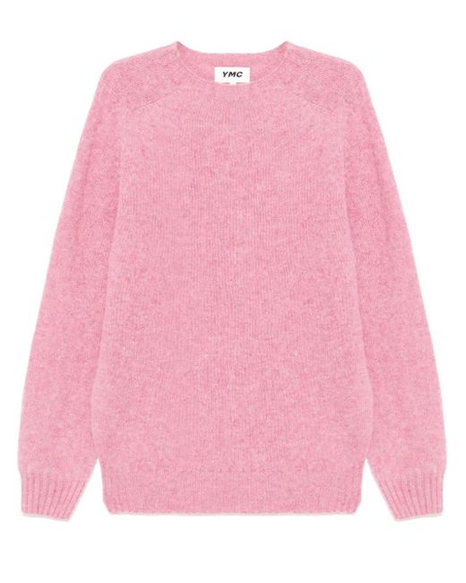 YMC Pink Suedehead Sweater for men