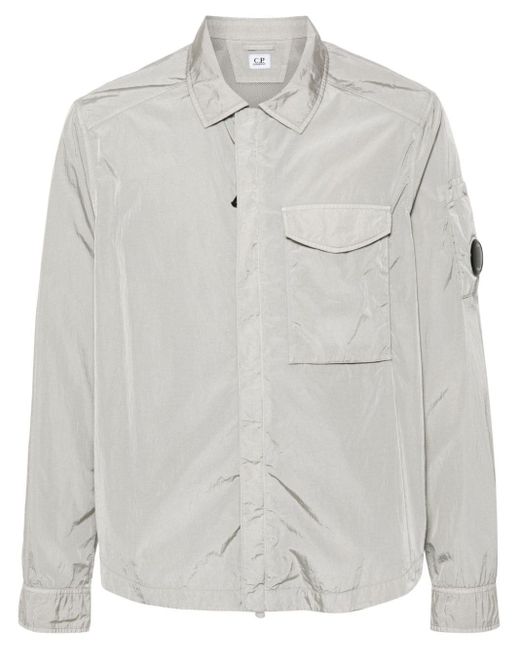 C P Company Gray Chrome-r Shirt Jacket for men