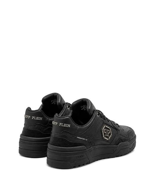 Philipp Plein Black Low-Top Predator V2 Sneakers for men