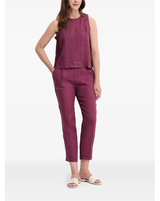 Benetton Red Cropped Trousers
