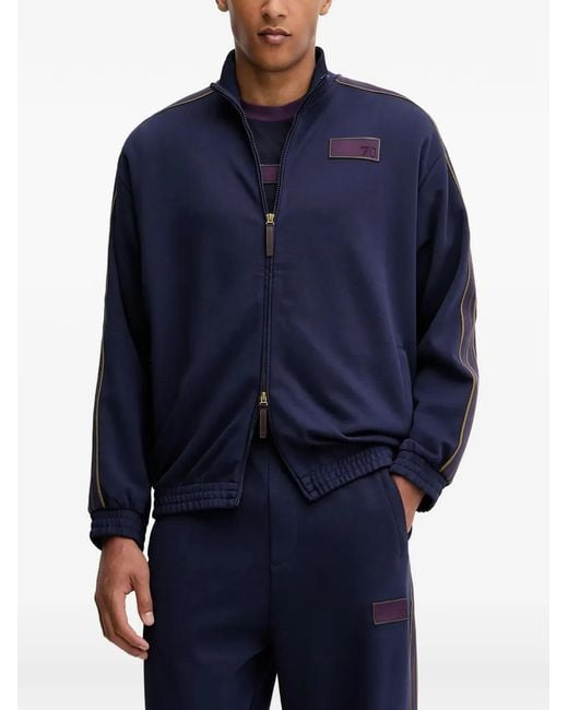 EA7 Blue Zip-Fastening Tracksuit for men