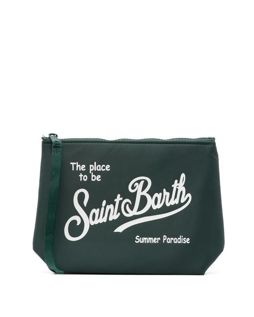 Mc2 Saint Barth Black Aline Text Clutch Bag