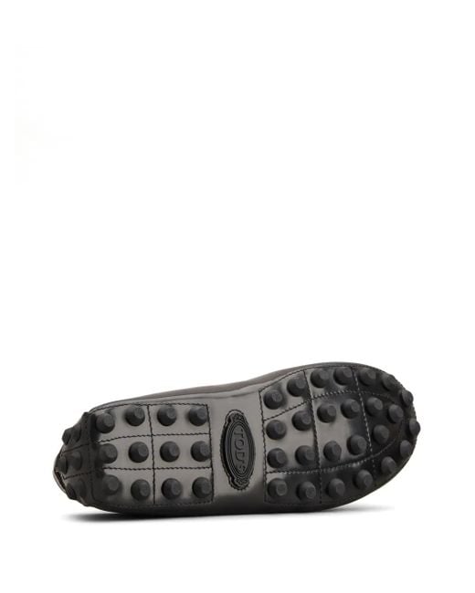 Tod's Black Gommino Bubble Leather Loafers for men