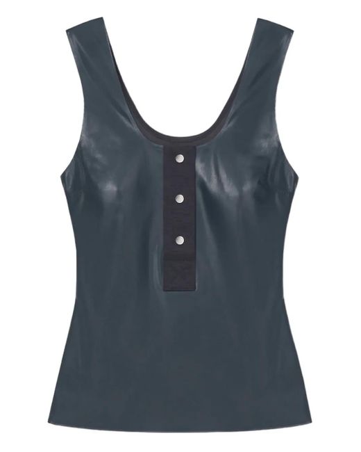 Nanushka Anesa Tanktop Met Knoopplakkaat in het Blue