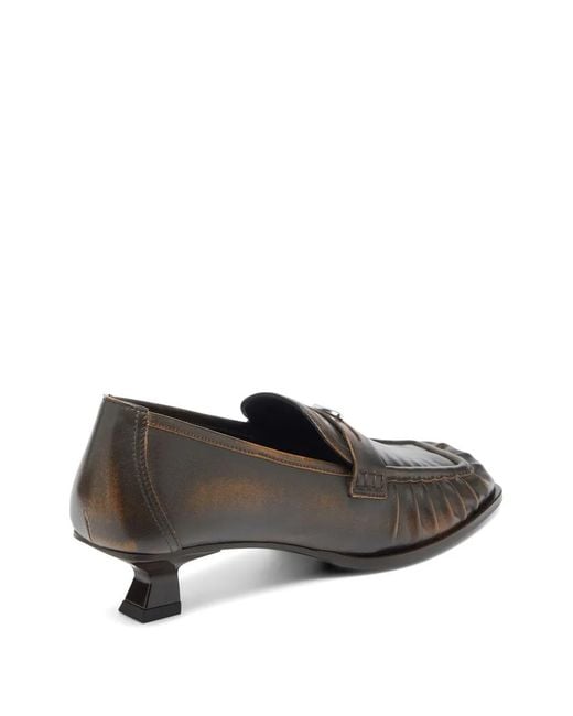 DIESEL Gray Oval D Square-Toe Loafers