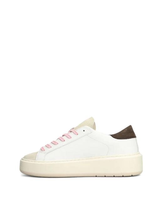 Date White Hill Glitter-Stripe Platform Sneakers