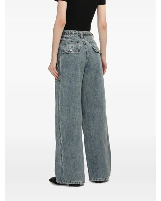 3.1 Phillip Lim ベルテッド ワイドジーンズ Blue