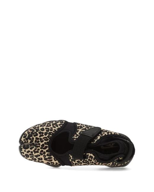 Nike Black Air Rift Leopard-Print Sneakers