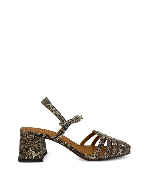 Chie Mihara White Voku Caged Sandals