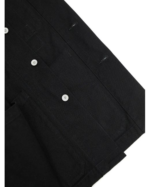 Neighborhood Black Patch-Pocket Shirt Jacket for men