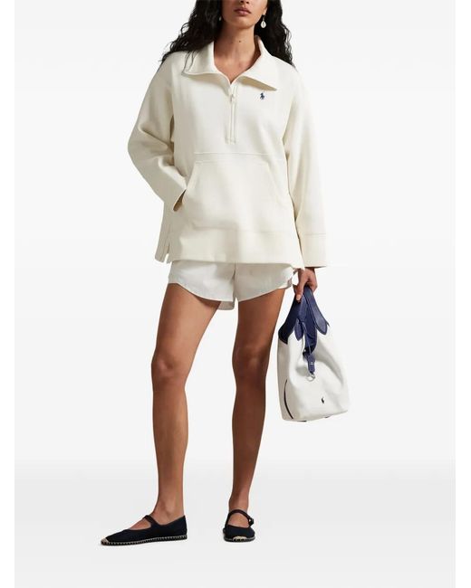 Polo Ralph Lauren White Polo Pony Half-Zip Sweatshirt