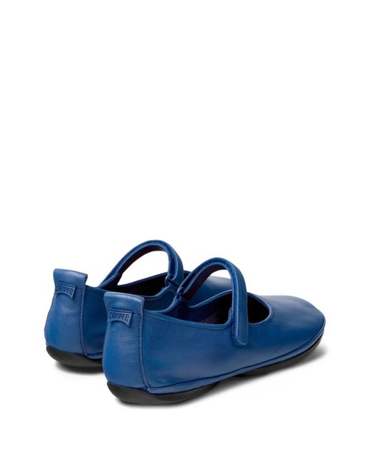 Camper Blue Right Nina Leather Strap Ballerinas