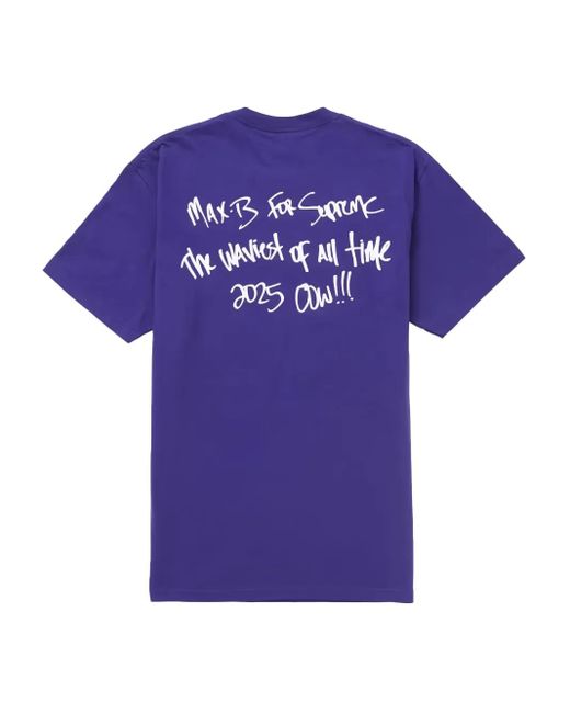 Supreme Purple Max B Graphic T-Shirt for men