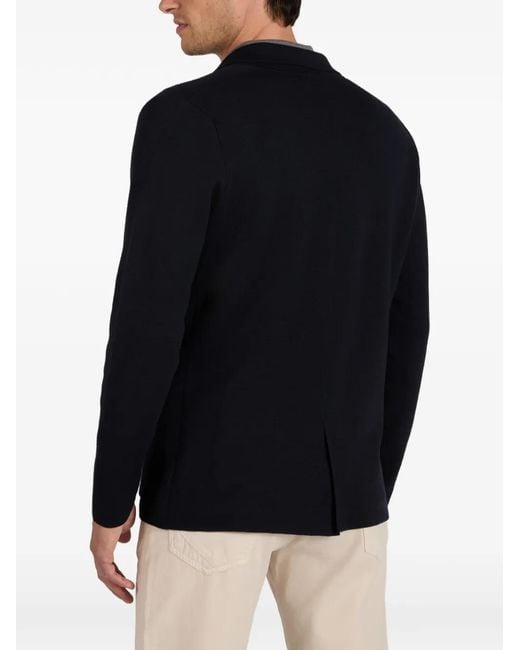 Zanone Black Milano-Stitch Blazer for men