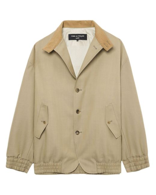 Comme des Garçons Natural Stand-collar Mohair-wool Harrington Jacket for men