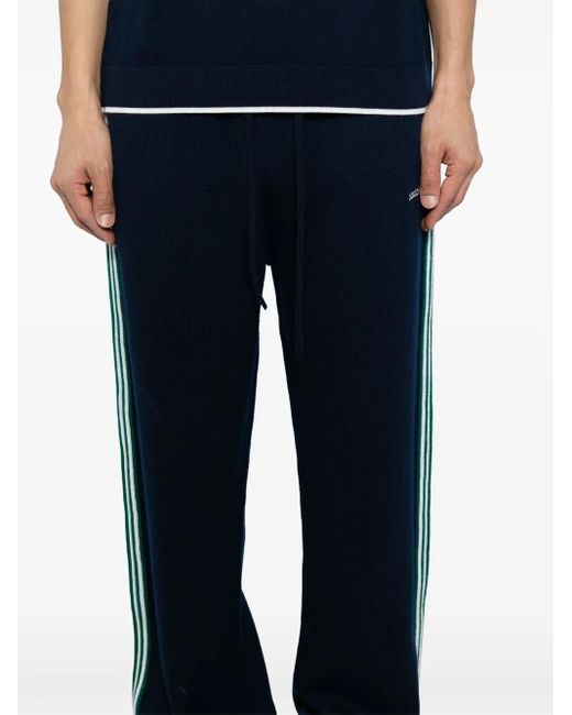 Casablanca Blue Embroidered Logo Pants for men