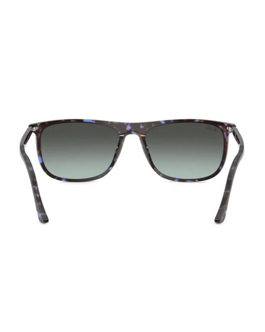 Ray-Ban Gray Rectangle-Frame Sunglasses