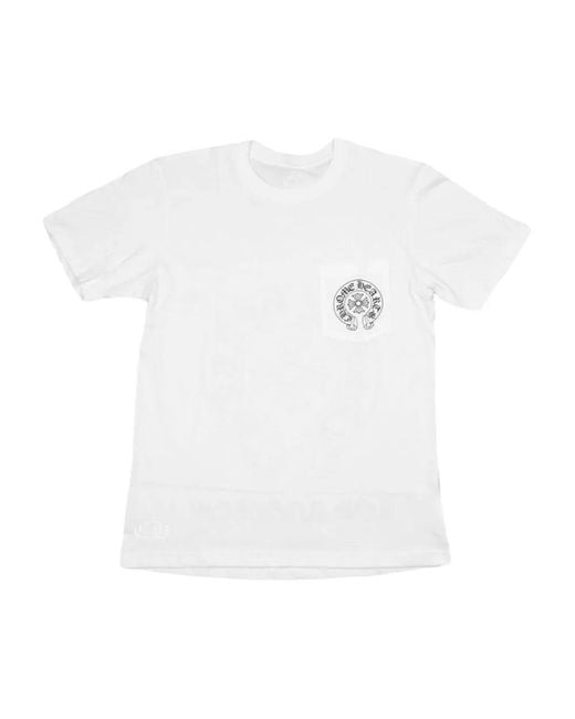 Chrome Hearts White Logo-Print Pocket T-Shirt for men