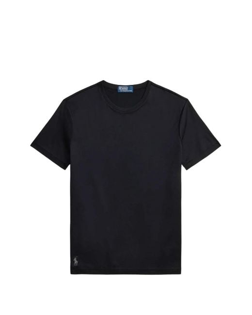 Polo Ralph Lauren Black Crew-Neck Logo T-Shirt for men