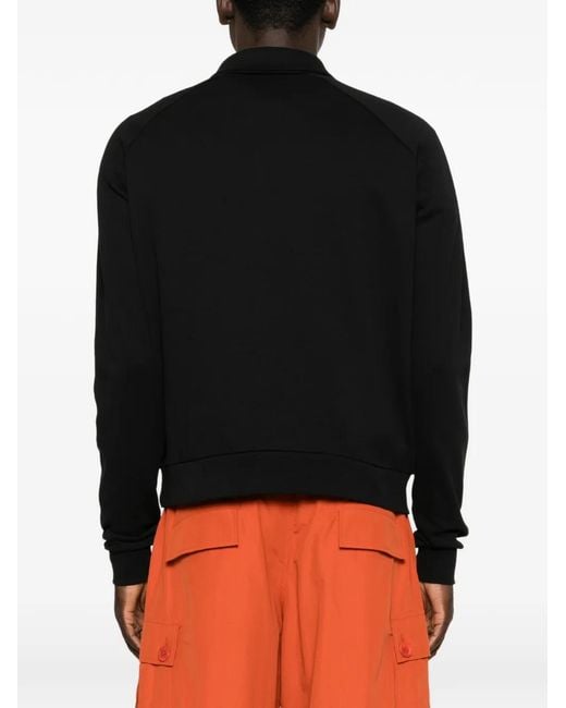 flâneur Black Signature Half-Zip Sweatshirt for men