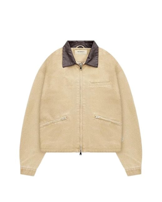 RETERNITY Natural Veste Brodée À Col En Cuir for men