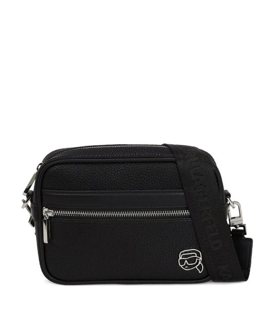 Borsa A Tracolla Ikon di Karl Lagerfeld in Black da Uomo