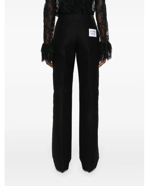 Moschino Black Side-Stripe Tailored Trousers
