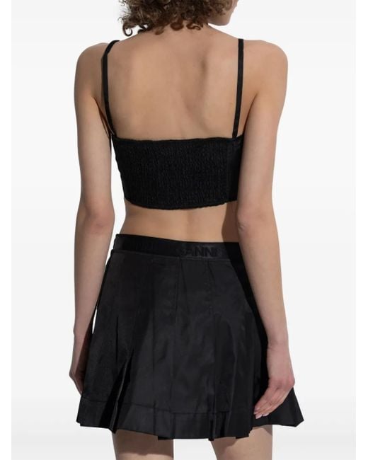 Ganni Black Strap Top