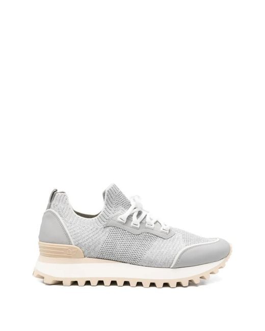 Eleventy White Lace-Up Sneakers for men
