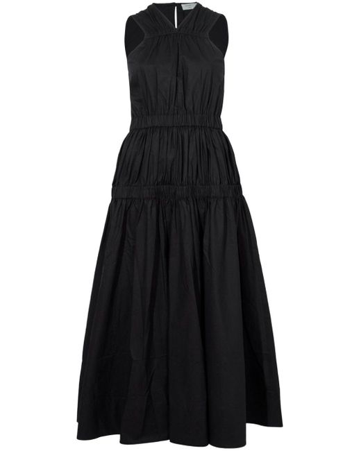 Proenza Schouler Black Libby Ruched-detail Cotton Dress