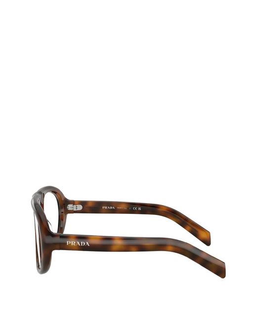 Prada Black Tortoise Geometric Frame Sunglasses