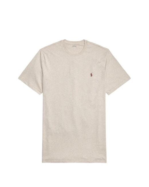 Polo Ralph Lauren White Embroidered Crewneck T-Shirt for men