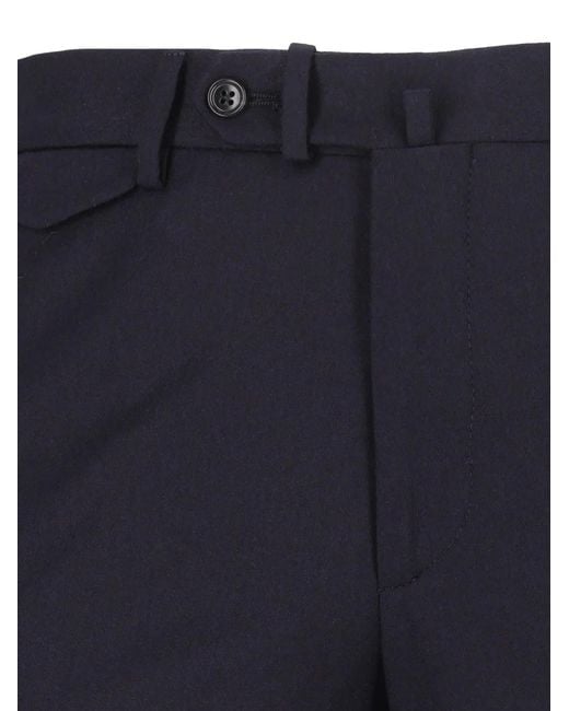 Tagliatore Blue Pressed-Crease Tailored Trousers for men