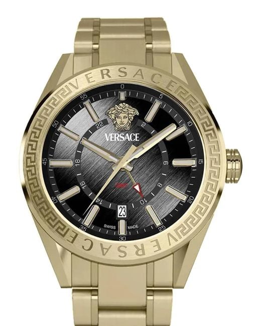 Versace Metallic V-Code Gmt 42Mm for men