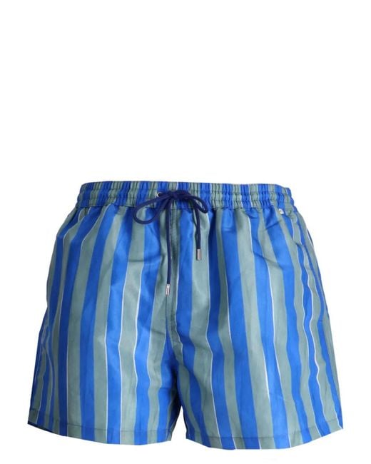 Paul Smith Blue Striped Swim Shorts for men