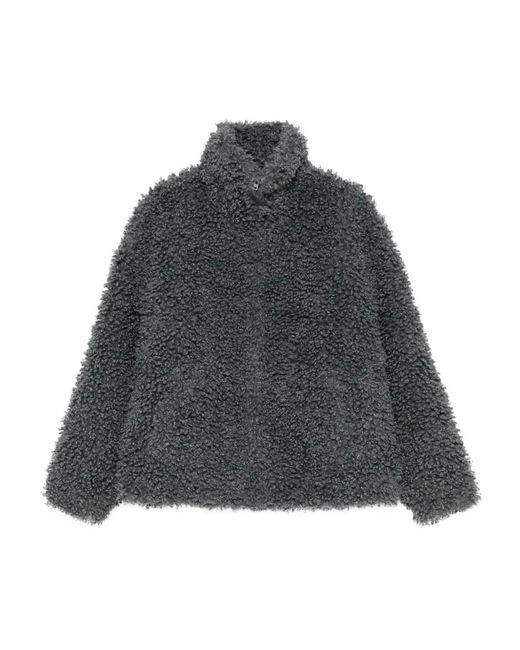 Acne Gray Textured High-Neck Jacket
